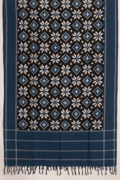 Handloom Ikat Cotton 3-Piece Salwar Suit Material-Rutambhara-RUTAMBHARA