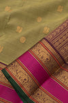 Eevara Pista Green Kancheevaram Heirloom Silk Saree