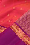 Eevara Orange Purple Kancheevaram Heirloom Silk Saree