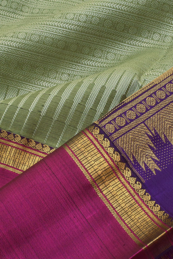 Pure Zari Jacquard Kanjivaram Silk Saree-Rutambhara-RUTAMBHARA