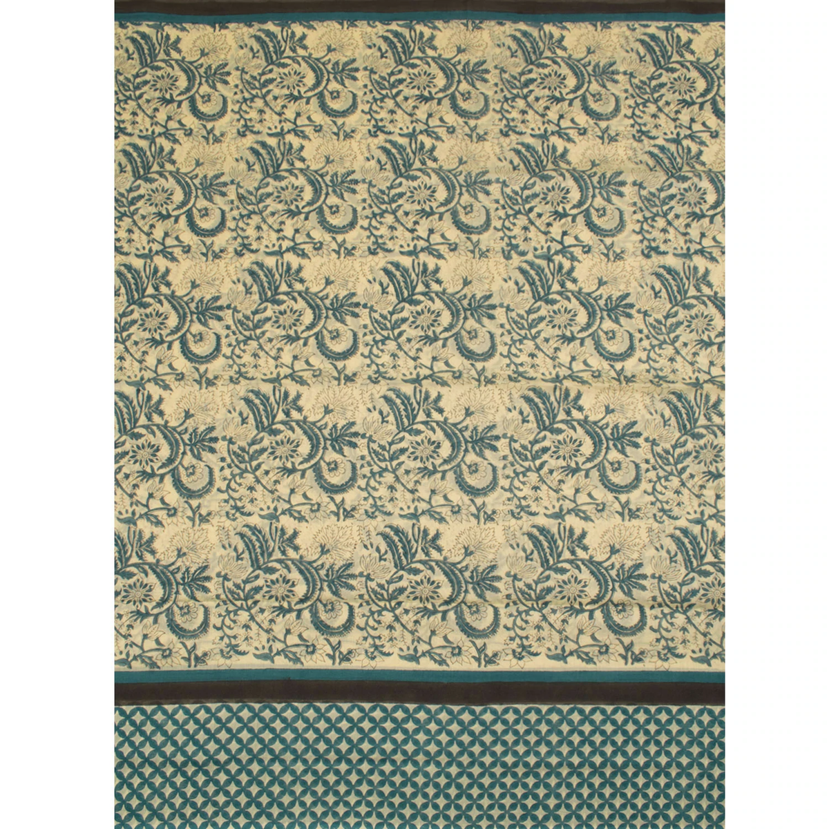 Hand Block Printed Chanderi Silk Cotton Saree