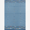 Pastel Blue Handwoven Jamdani Muslin Cotton Saree