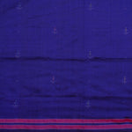 Handwoven Blue Tangaliya Silk Cotton Saree-Rutambhara-RUTAMBHARA