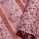 Hand Block Printed Chanderi Dupatta-Rutambhara-RUTAMBHARA
