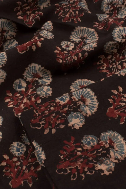 Ajrakh Printed Cotton Kurta Material-Rutambhara-RUTAMBHARA