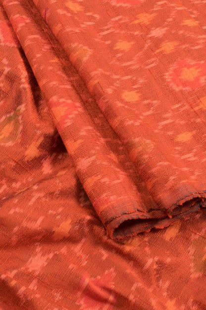 Handloom Ikat Raw Silk Kurta Material-Rutambhara-RUTAMBHARA