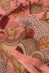 Hand Painted Pen Kalamkari Silk Kurta Material