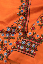 Mirror Embroidered Mashru Blouse Material-Rutambhara-RUTAMBHARA