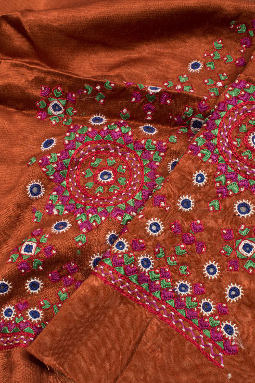Mirror Embroidered Mashru Blouse Material