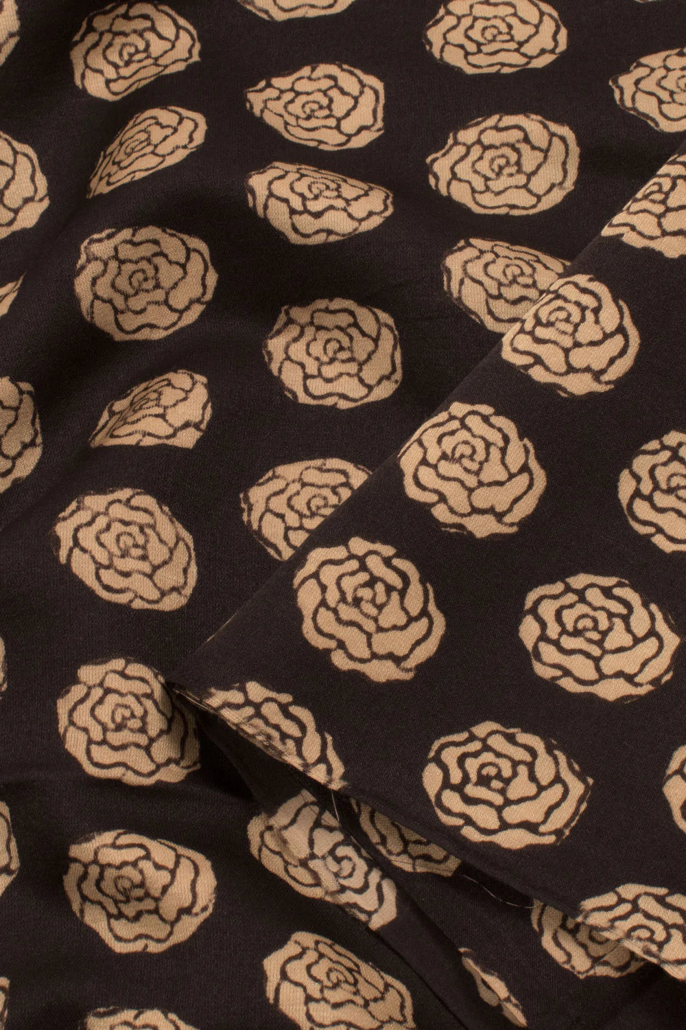 Hand Block Printed Gajji Silk Kurta Material