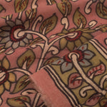 Hand Painted Pen Kalamkari Cotton Blouse Material-Rutambhara-RUTAMBHARA