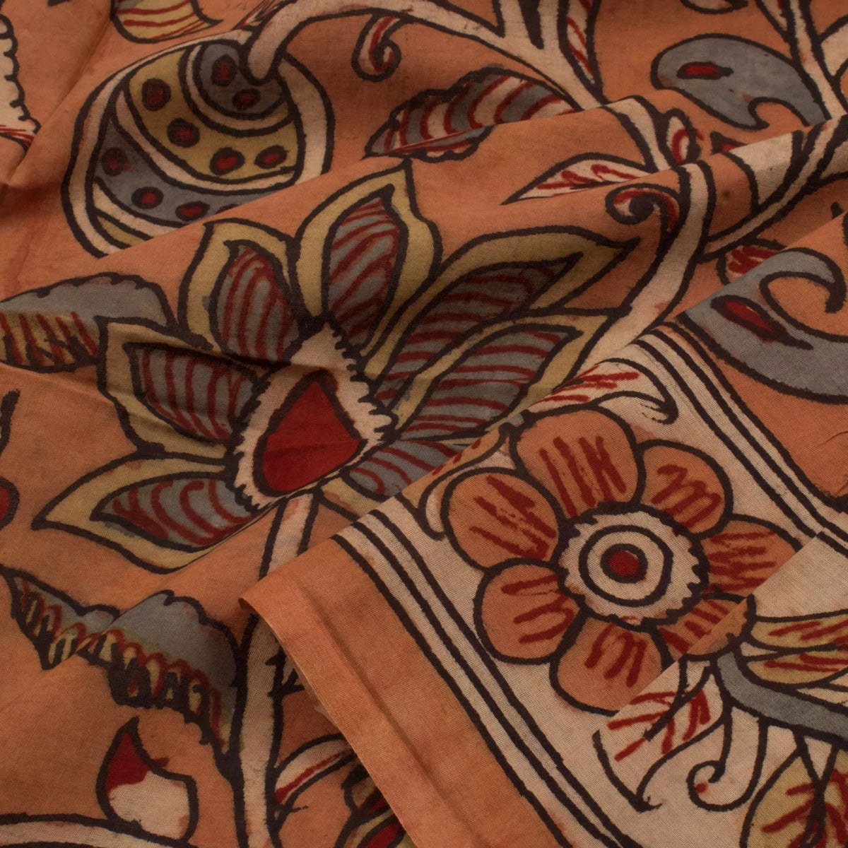 Hand Painted Pen Kalamkari Cotton Blouse Material