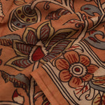 Hand Painted Pen Kalamkari Cotton Blouse Material-Rutambhara-RUTAMBHARA