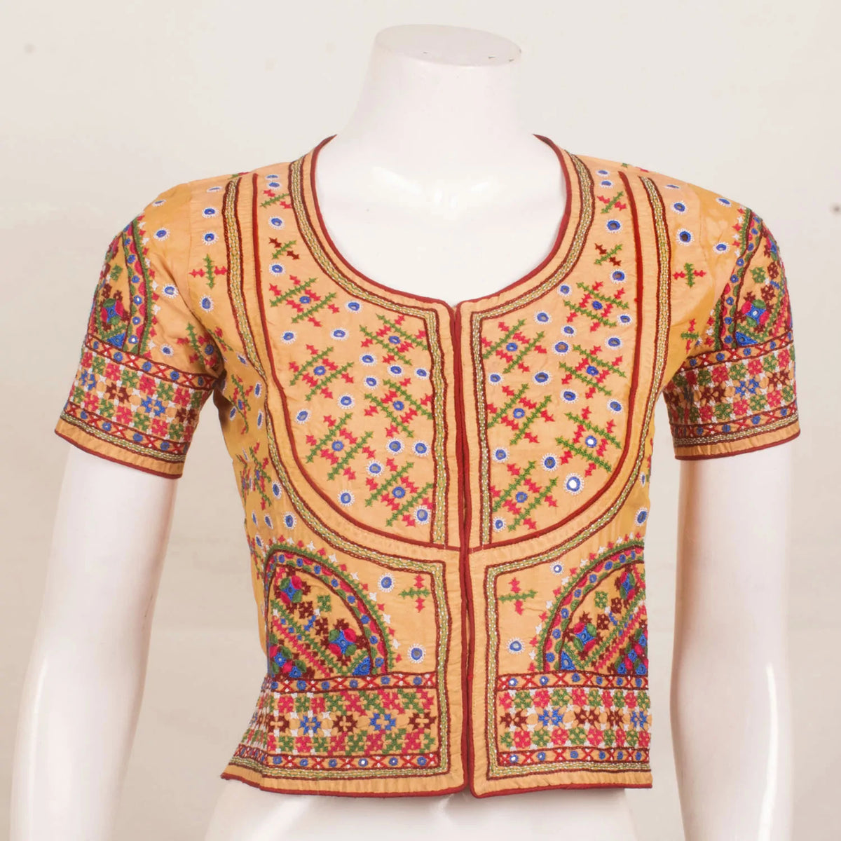 Golden Kutchi Pure Silk Blouse