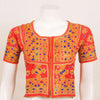 Orange Kutchi Hand Embroidered Blouse