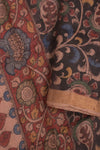Hand Painted Pen Kalamkari Tussar Silk Dupatta