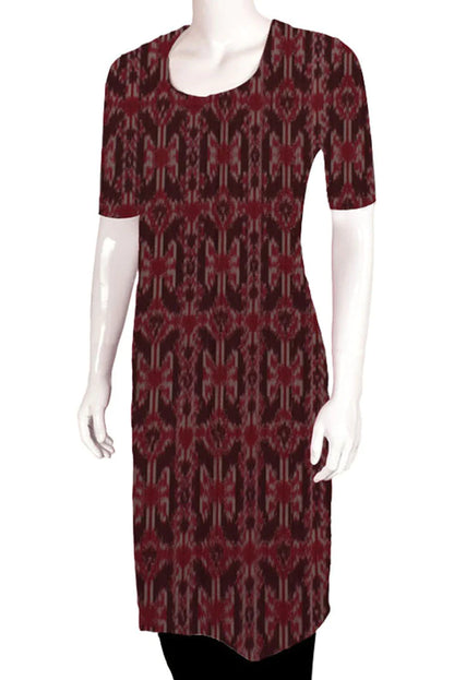 Handloom Ikat Silk Cotton Kurta Material-Rutambhara-RUTAMBHARA