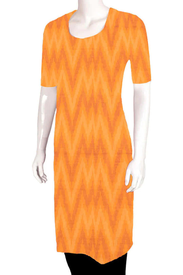 Handloom Ikat Raw Silk Kurta Material-Rutambhara-RUTAMBHARA