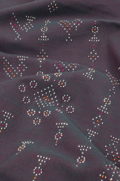 PURPLE TANGALIYA COTTON KURTA MATERIAL-Rutambhara-RUTAMBHARA
