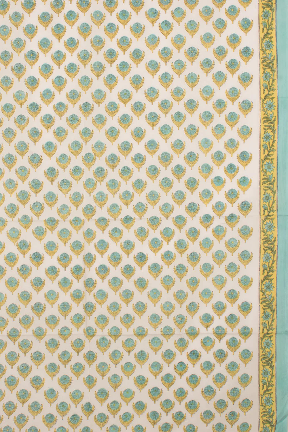 Hand Block Printed Silk Cotton 3-Piece Salwar Suit Material