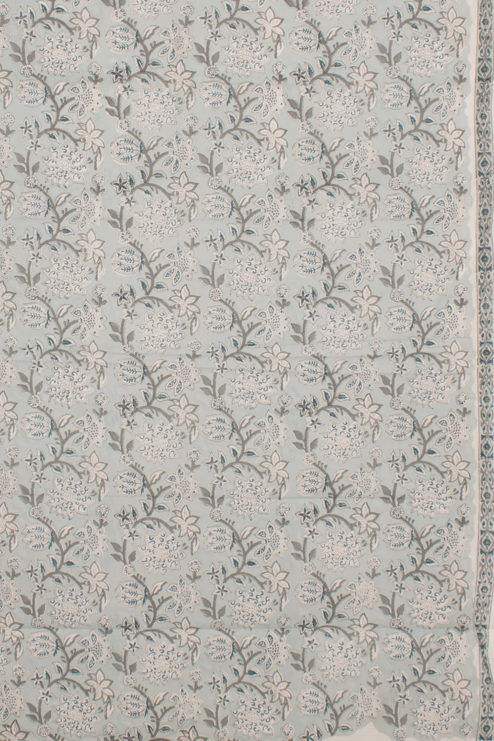 Hand Block Printed Mulmul Cotton 3-Piece Salwar Suit Material