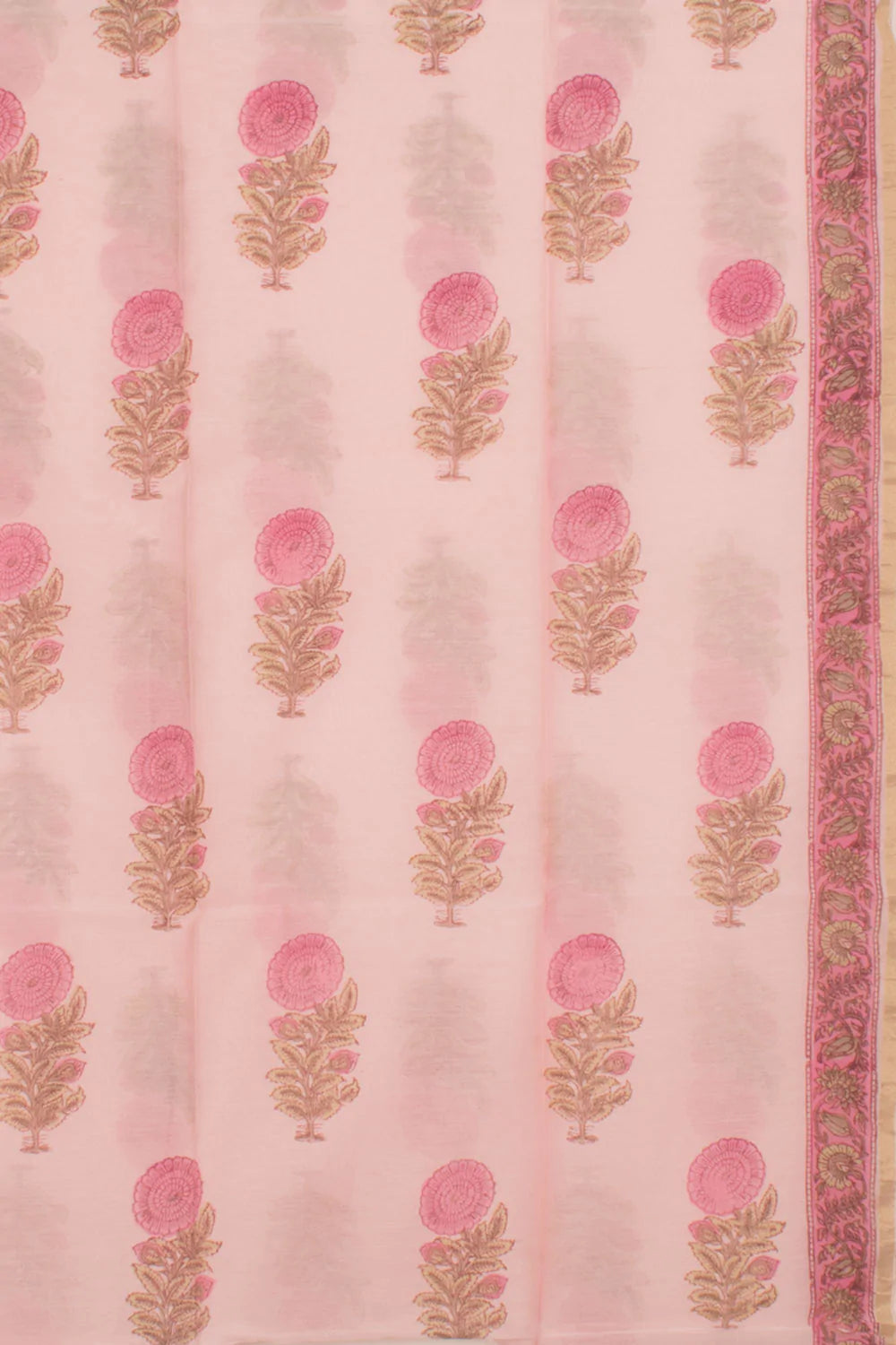 Hand Block Printed Chanderi Silk Cotton 2-Piece Salwar Suit Material