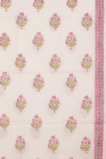 Hand Block Printed Cotton 3-Piece Salwar Suit Material-Rutambhara-RUTAMBHARA