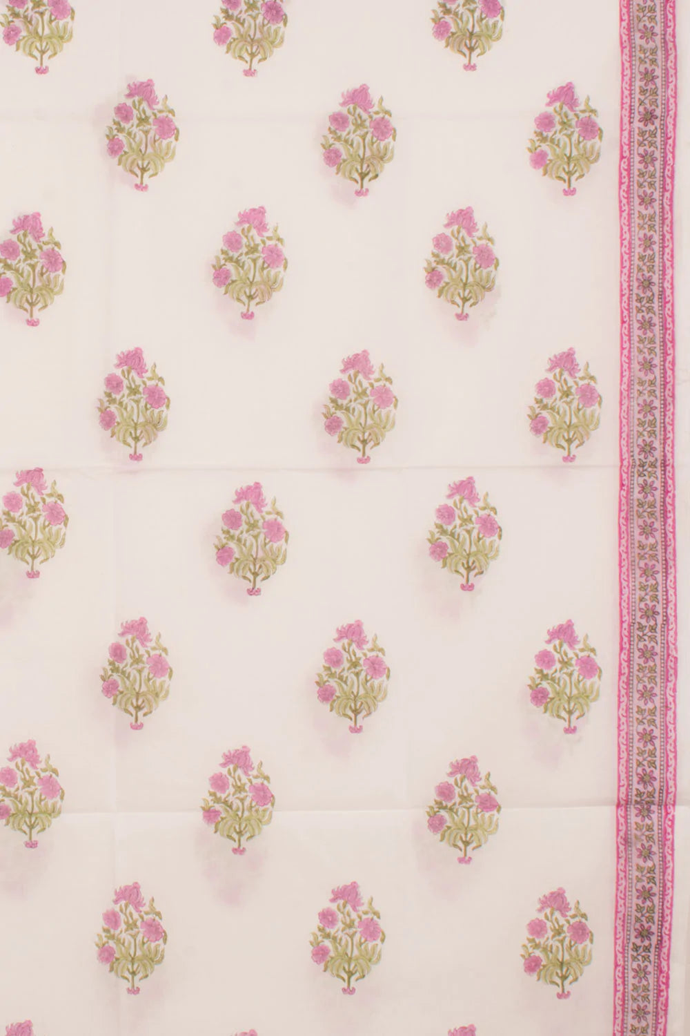 Hand Block Printed Cotton 3-Piece Salwar Suit Material-Rutambhara-RUTAMBHARA