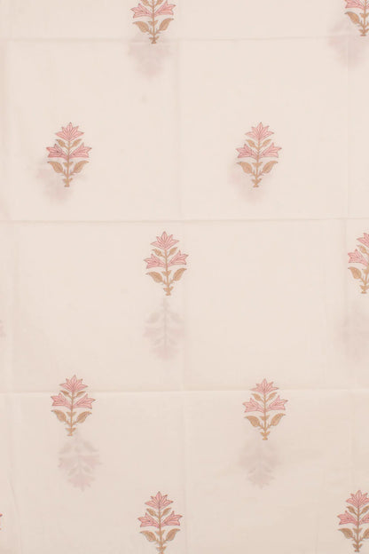 Hand Block Printed Cotton 3-Piece Salwar Suit Material-Rutambhara-RUTAMBHARA