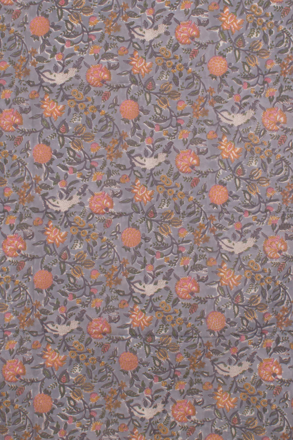 Hand Block Printed Cotton 3-Piece Salwar Suit Material-Rutambhara-RUTAMBHARA