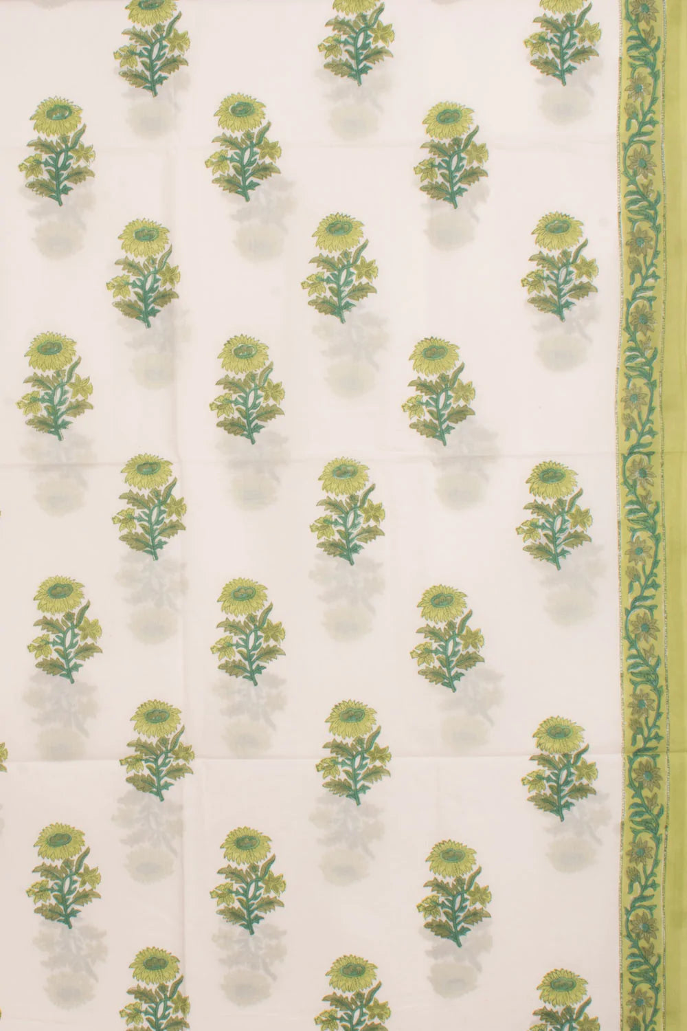 Hand Block Printed Cotton 3-Piece Salwar Suit Material-Rutambhara-RUTAMBHARA