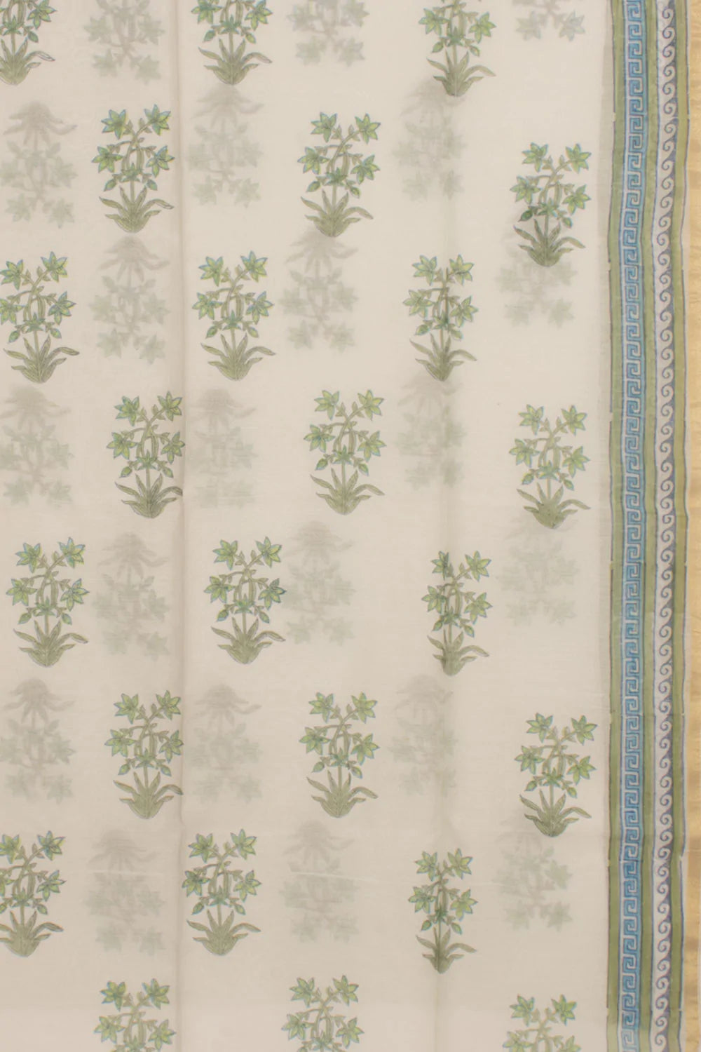 Hand Block Printed Chanderi 2-Piece Salwar Suit Material