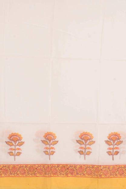 Hand Block Printed Cotton 3-Piece Salwar Suit Material-Rutambhara-RUTAMBHARA