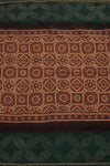 Handcrafted Ajrakh and Bandhani Chanderi Saree