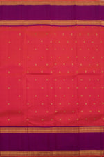 Eevara Orange Purple Kancheevaram Heirloom Silk Saree-Rutambhara-Pink-RUTAMBHARA