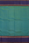 Eevara Aqua Blue Purple Kancheevaram Heirloom Silk Saree