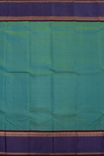 Eevara Aqua Blue Purple Kancheevaram Heirloom Silk Saree-Rutambhara-Green-RUTAMBHARA