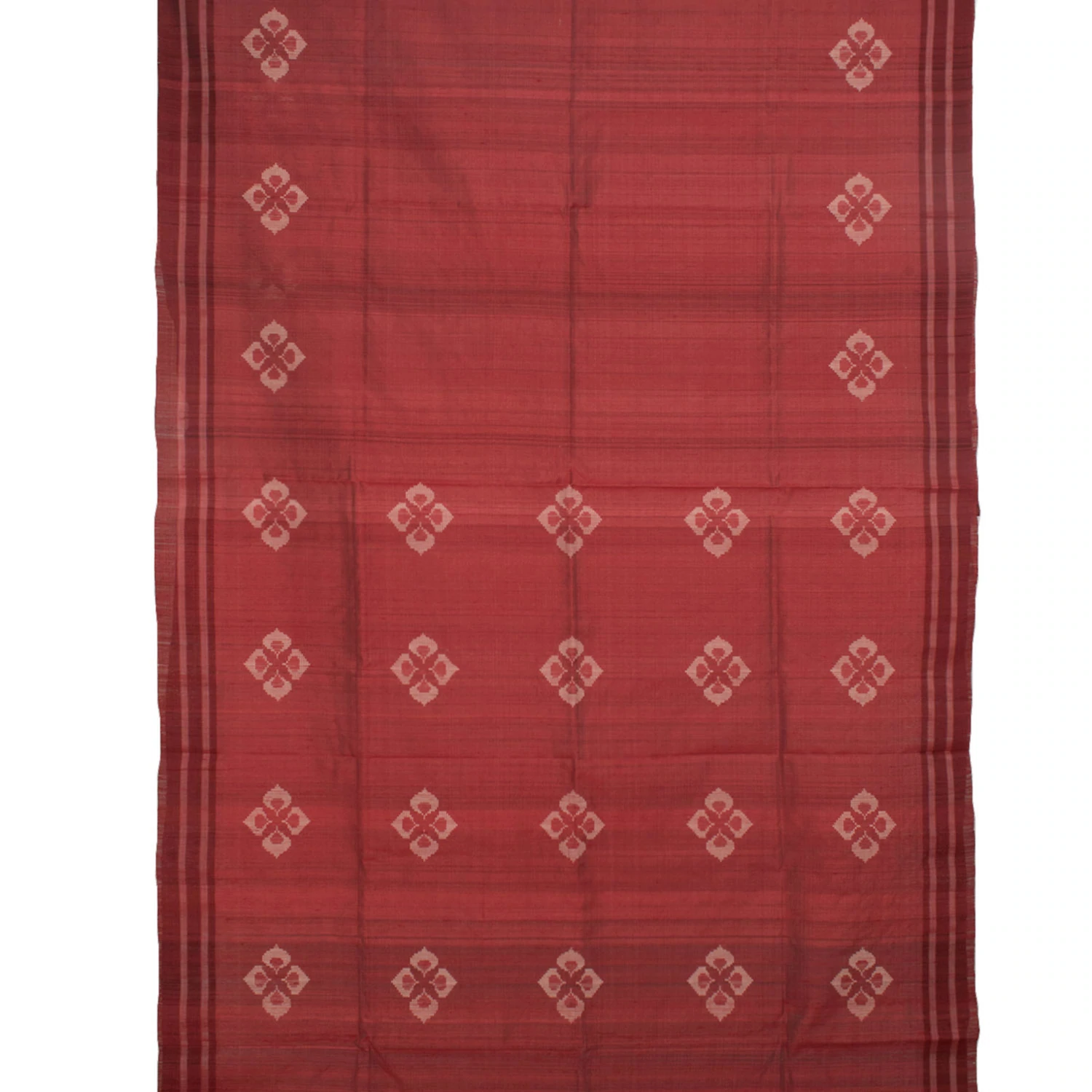 Pure Tussar Silk Saree - Dark Red
