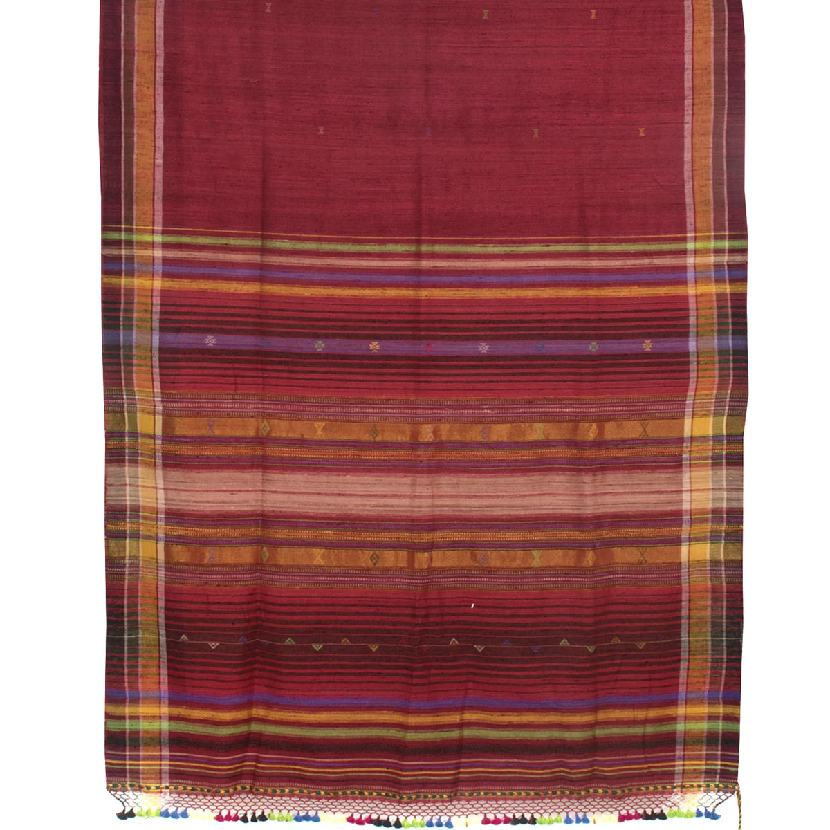 Handwoven Kutchi Weave Tussar Cotton Saree