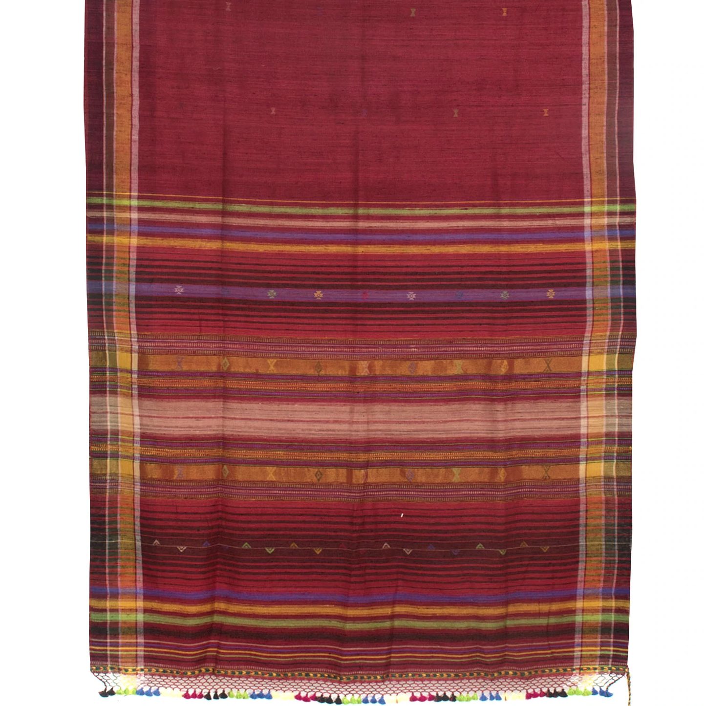 Handwoven Kutchi Weave Tussar Cotton Saree