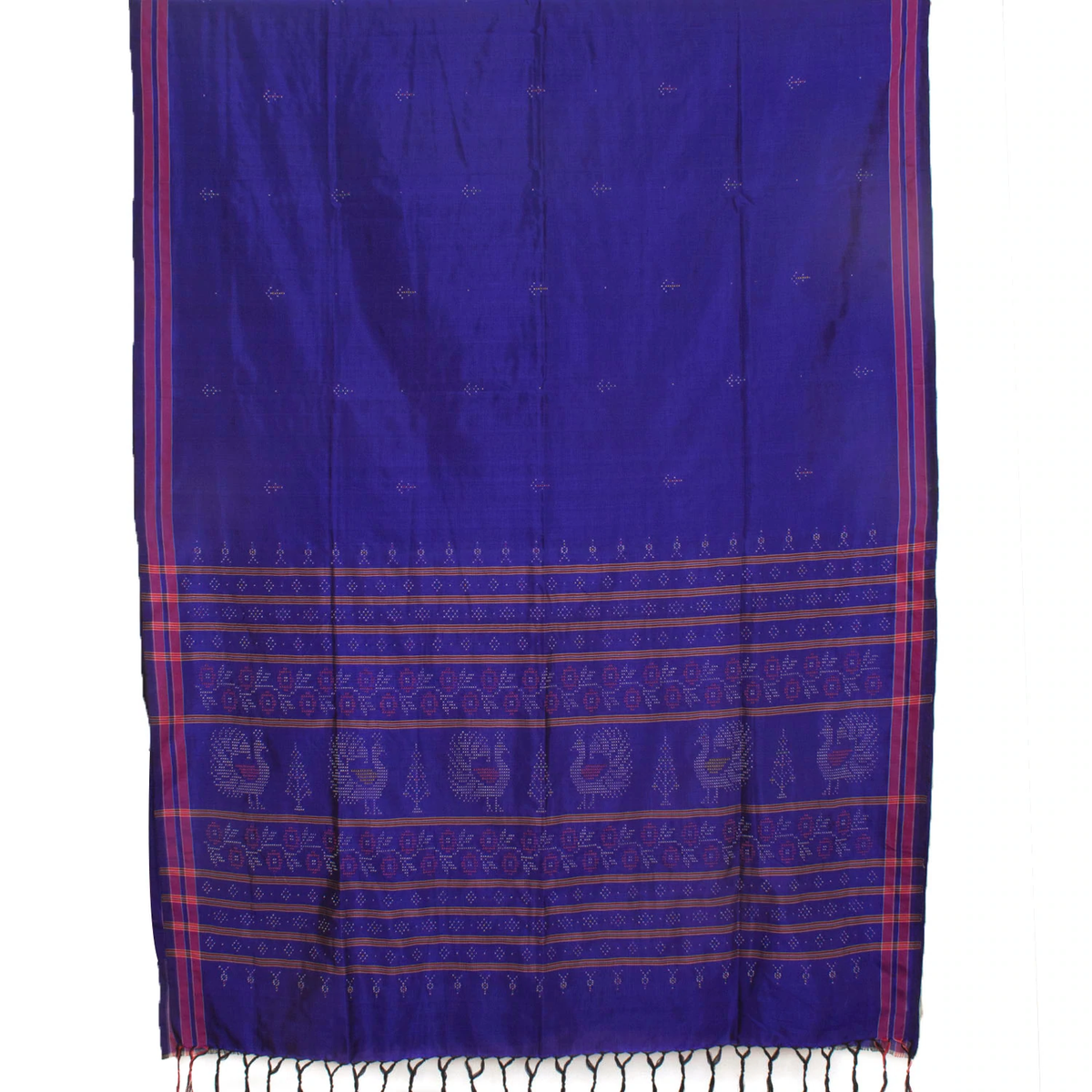 Handwoven Blue Tangaliya Silk Cotton Saree
