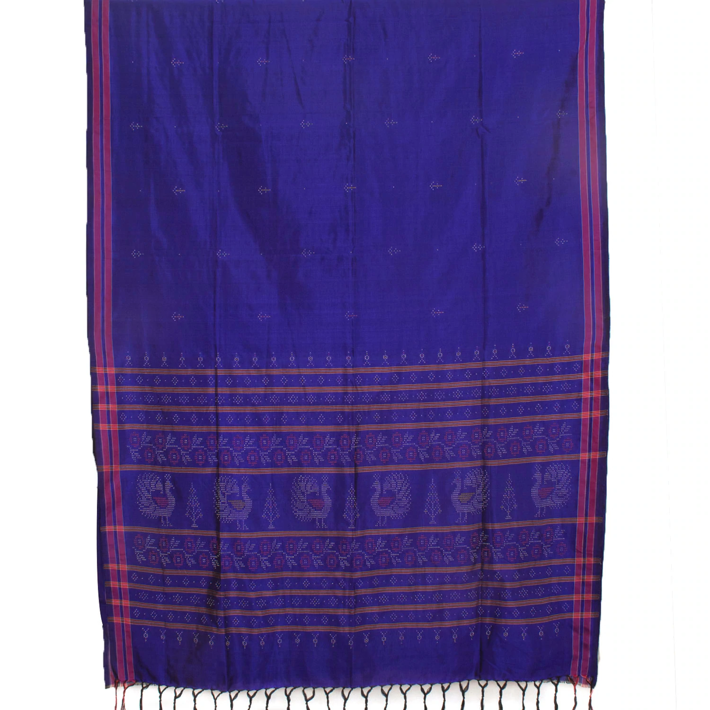 Handwoven Blue Tangaliya Silk Cotton Saree