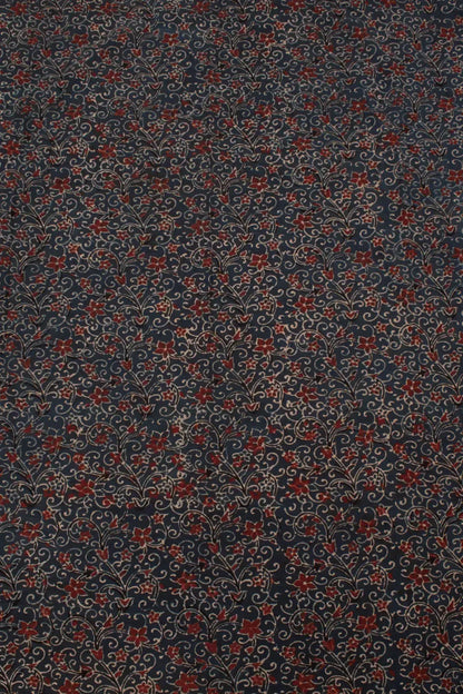 Ajrakh Printed Cotton Kurta Material-Rutambhara-RUTAMBHARA