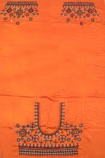 Mirror Embroidered Mashru Blouse Material-Rutambhara-RUTAMBHARA