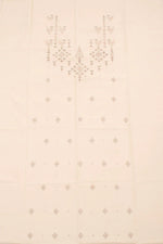 Off White Tangaliya Cotton Kurta Material-Rutambhara-RUTAMBHARA