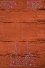 Mirror Embroidered Mashru Blouse Material-Rutambhara-RUTAMBHARA
