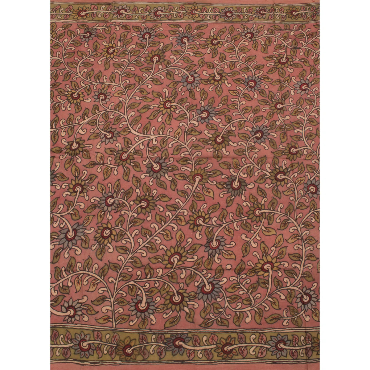 Hand Painted Pen Kalamkari Cotton Blouse Material