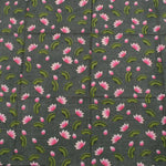 Pichwai Printed Raw Silk Blouse Material-Rutambhara-RUTAMBHARA