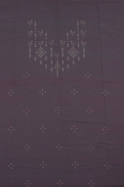 PURPLE TANGALIYA COTTON KURTA MATERIAL-Rutambhara-RUTAMBHARA