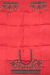 Red Mashru Silk Blouse Material